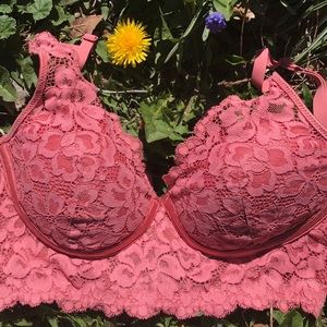 Pink Lace Bra